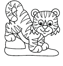 Baby Tiger At Zoo Coloring Pages Ideas For Print