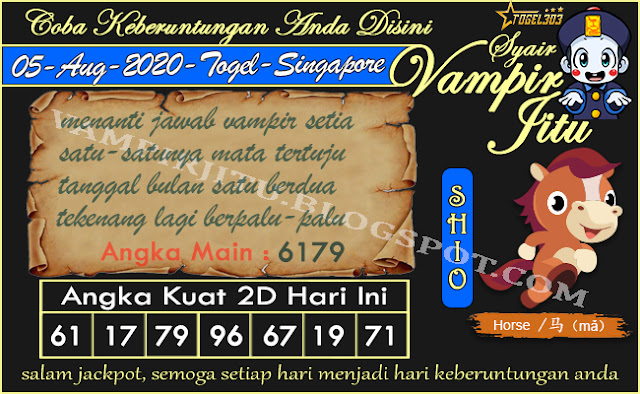  vampir jitu merupakan blog prediksi togel sgp 100% pasti akurat.