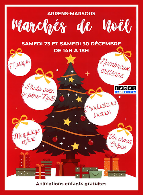 Marché de noël 2023 à Arrens Marsous