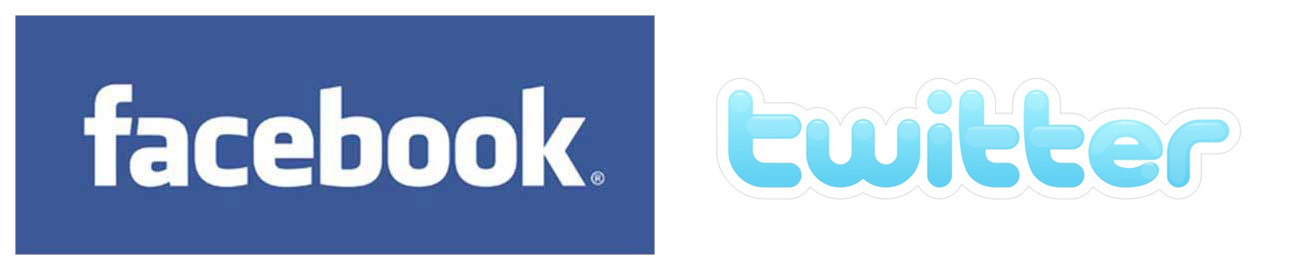 logo facebook and twitter. facebook logo. peace and love