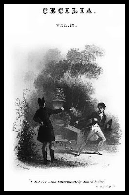 The duel between Mr Monckton and Mortimer Delvile  from Cecilia by Fanny Burney (1825)
