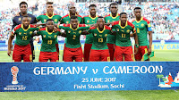 SELECCIÓN DE CAMERÚN - Temporada 2016-17 - Fabrice Ondoa, Adolphe Teikeu, Vincent Aboubakar, André-Frank Zambo Anguissa, Michael Ngadeu Ngadjui y Benjamin Moukandjo; Sebastien Siani, Collins Fai, Ernest Mabouka, Christian Bassogog y Arnaud Djoum - SELECCIÓN DE ALEMANIA 3 (Demirbay, Werner 2) SELECCIÓN DE CAMERÚN 1 (Aboubakar) - 26/06/2017 - Copa de Confederaciones de la FIFA, Grupo B - Sochi, Rusia, estadio Fisht