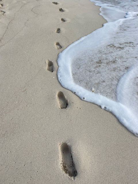 footprints in sand