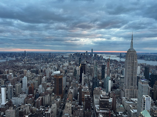 looking towards downtown Manhattan, lots of buildings of varying heights