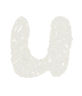 アルファベットのペンキ文字「u」