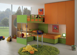 creative interior design of modern bedroom for children