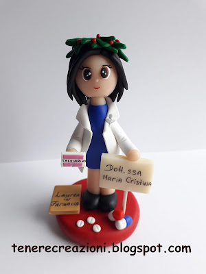 Cake topper personalizzato per Laurea in Farmacia