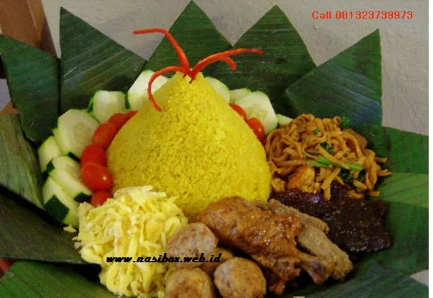 Nasi kotak tumpeng ciwidey