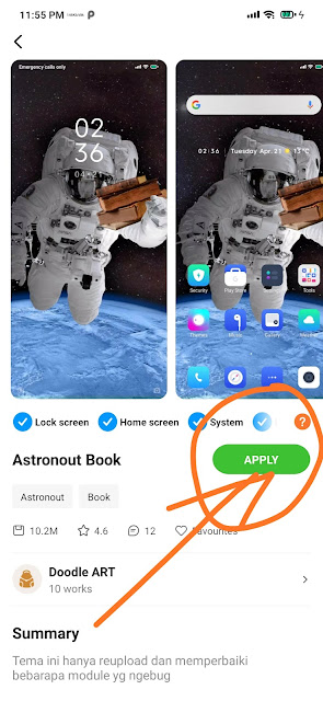 تثبيت ثيم الفضاء المنتظر Astronout Book على اجهزة الشاومى رسميا