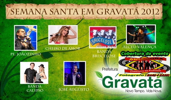 SEMANA SANTA EM GRAVATÁ 2012 Programação.