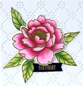 Sunny Studio Stamps: Pink Peonies Frilly Frame Dies Love Monkey Wishes Word Die Birthday Card by Karin Akesdotter