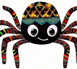 cute spider made of African fabric