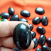 Liontin batu BLACK JADE Giok Hajar aswaj  Aceh Bulat oval 09  By Balung craft 