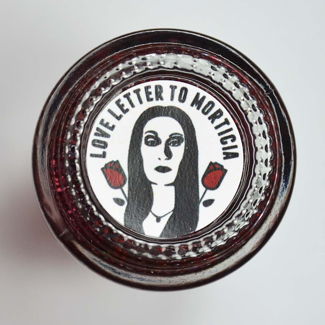 nail polish label with Morticia