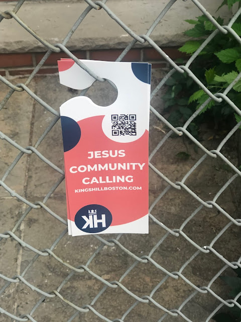 Flyer: "Jesus Community Calling, kingshillboston.com"