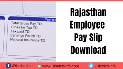 Rajasthan Employee Pay Slip download