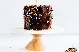classic yellow cake with chocolate crème fraîche frosting