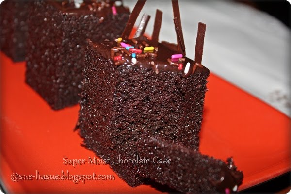 HaSue: I Love My Life: Resepi: Super Moist Chocolate Cake 