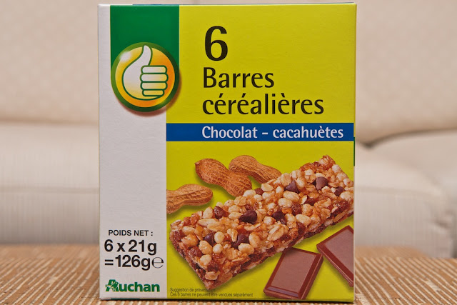 Barres Céréalières Chocolat-Cacahuètes Auchan - Barres de céréales - Chocolat - Cacahuète - Pouce - Auchan Pouce - Discount - Peanut - Chocolate - Breakfast - Snack - Dessert - Food - MDD