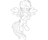 #9 Rainbow Dash Coloring Page