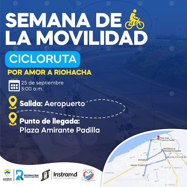 https://www.notasrosas.com/Alcaldía de Riohacha celebra con Paseos en Bicicleta, Semana De La Movilidad