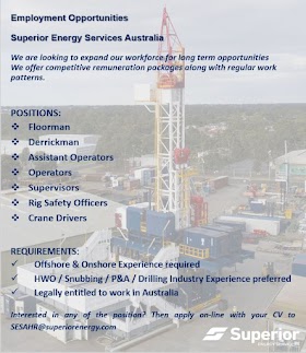  Employment Opportunities  Superior Energy Services Australia