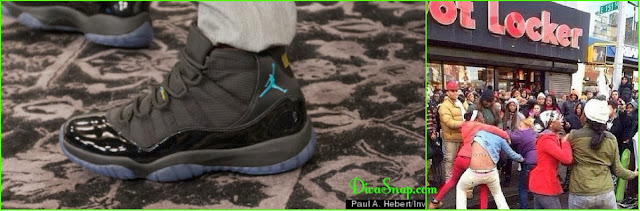 SNEAK SNAP DOWN: FOLKS GET INTO FIGHT TO ROCK THEM JAY'S (Air Jordan 11 ) ON THEIR FEETS - DivaSnap.com