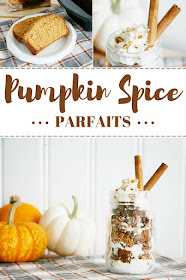 Pumpkin Spice Parfait Recipe. So easy and so yummy! Can make in just a few simple steps! Great dessert for fall and holiday parties. 