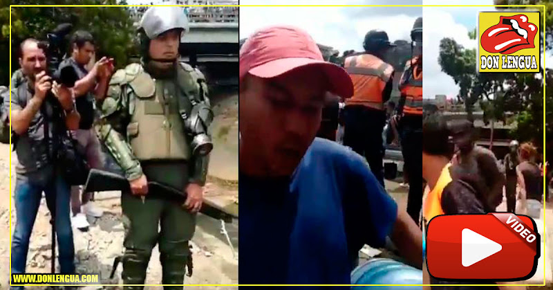 Militares controlan que el Agua Sucia del Guaire sea distribuida a un tobo por persona (NO ES UNA BROMA)