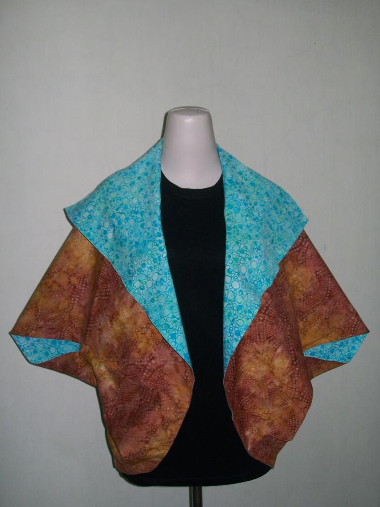 Bolero Jaket Batik  Murah Warna  Biru  Tosca dan Coklat Motif 