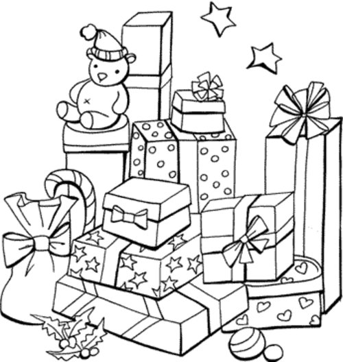 Christmas Present Coloring Page