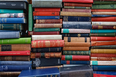 Stacks of old books