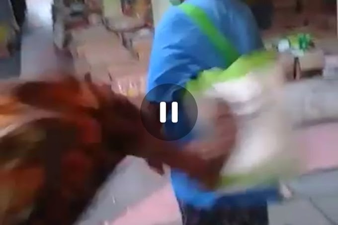 Viral Video Seorang  Nenek Ditendang Pemuda di Pasar Karena Dituduh Mengutil