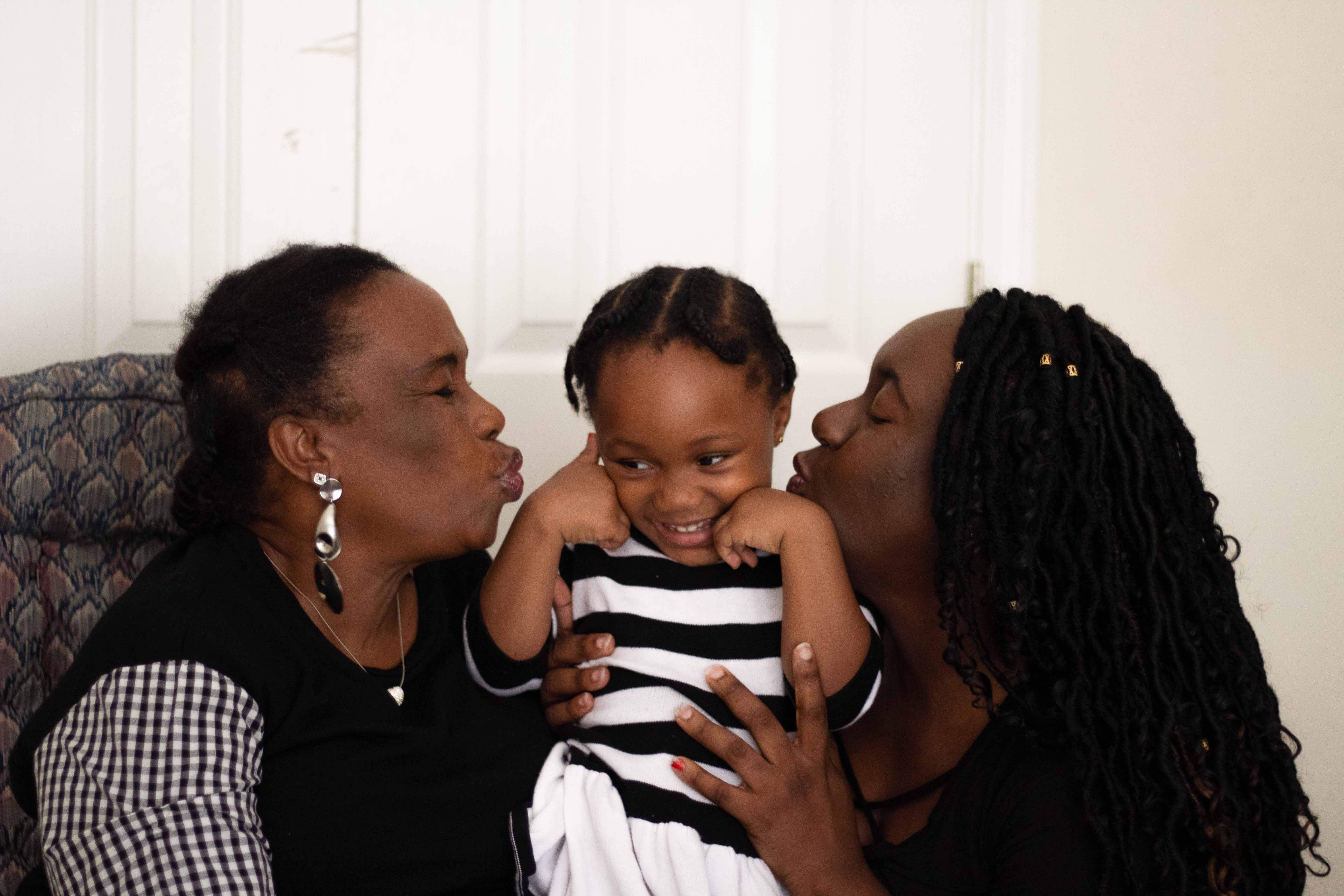 grandmother mother daughter, three generations, happy mothers day, black mothers day, nigerian mums