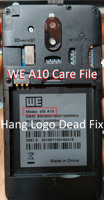 WE A10 Hang Logo Lcd Fix Dead Fix Firmware 