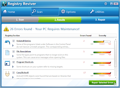 تحميل برنامج Registry Reviver 2013 مجانا لاصلاح وتنظيف الريجستري