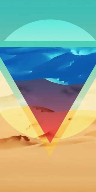 Polygon Triangle Desert Wallpaper