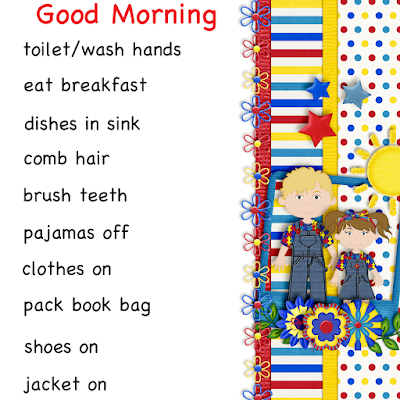  morning tasks chart