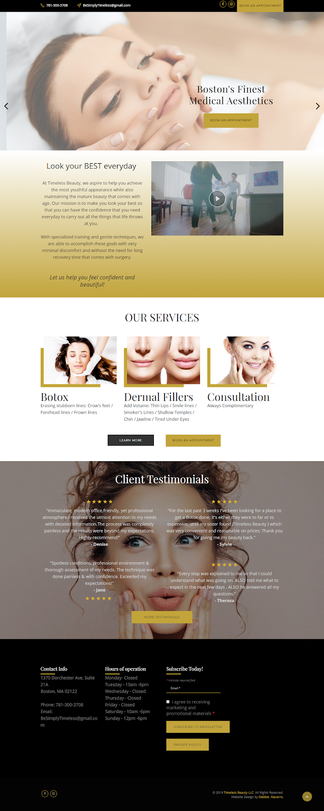 Be Simply Timeless Weebly Website Design