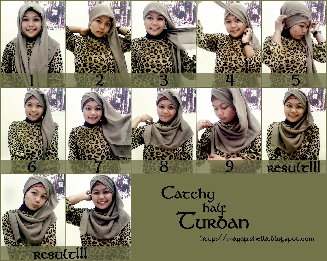 Moonsense Cara Memakai Hijab 16 Catchy Half Turban