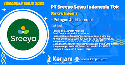 Lowongan kerja PT Sreeya Sewu Indonesia Tbk Desember 2022