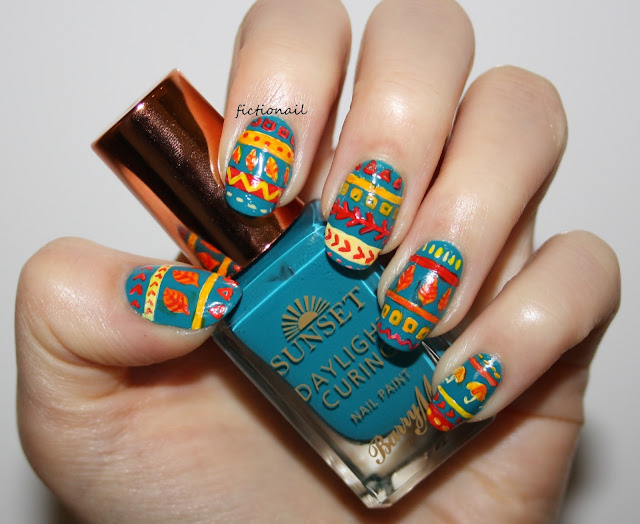 Autumn Tribal Nail Art