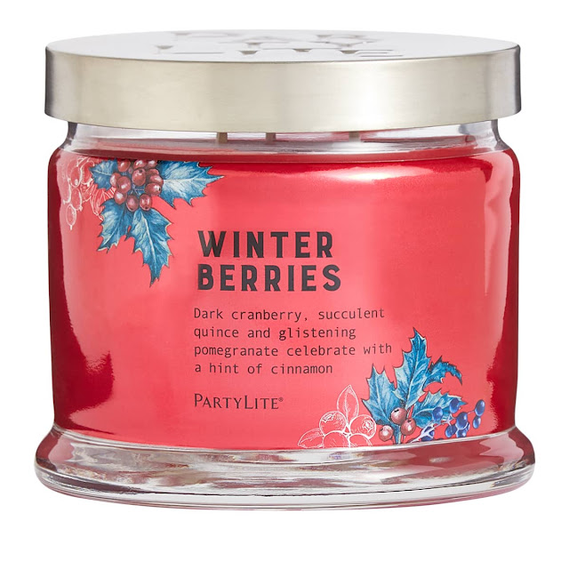 🕯️ [46] Świeca w słoiku z 3 knotami Winter Berries  25-45 h