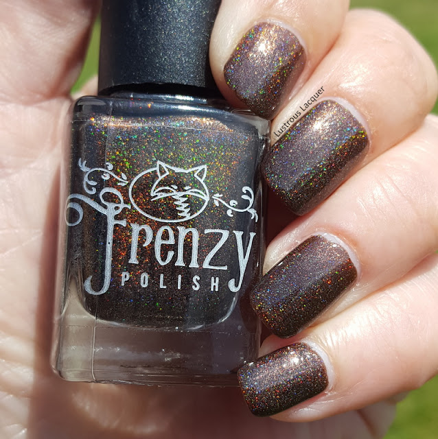 Chocolate brown holographic nail polish