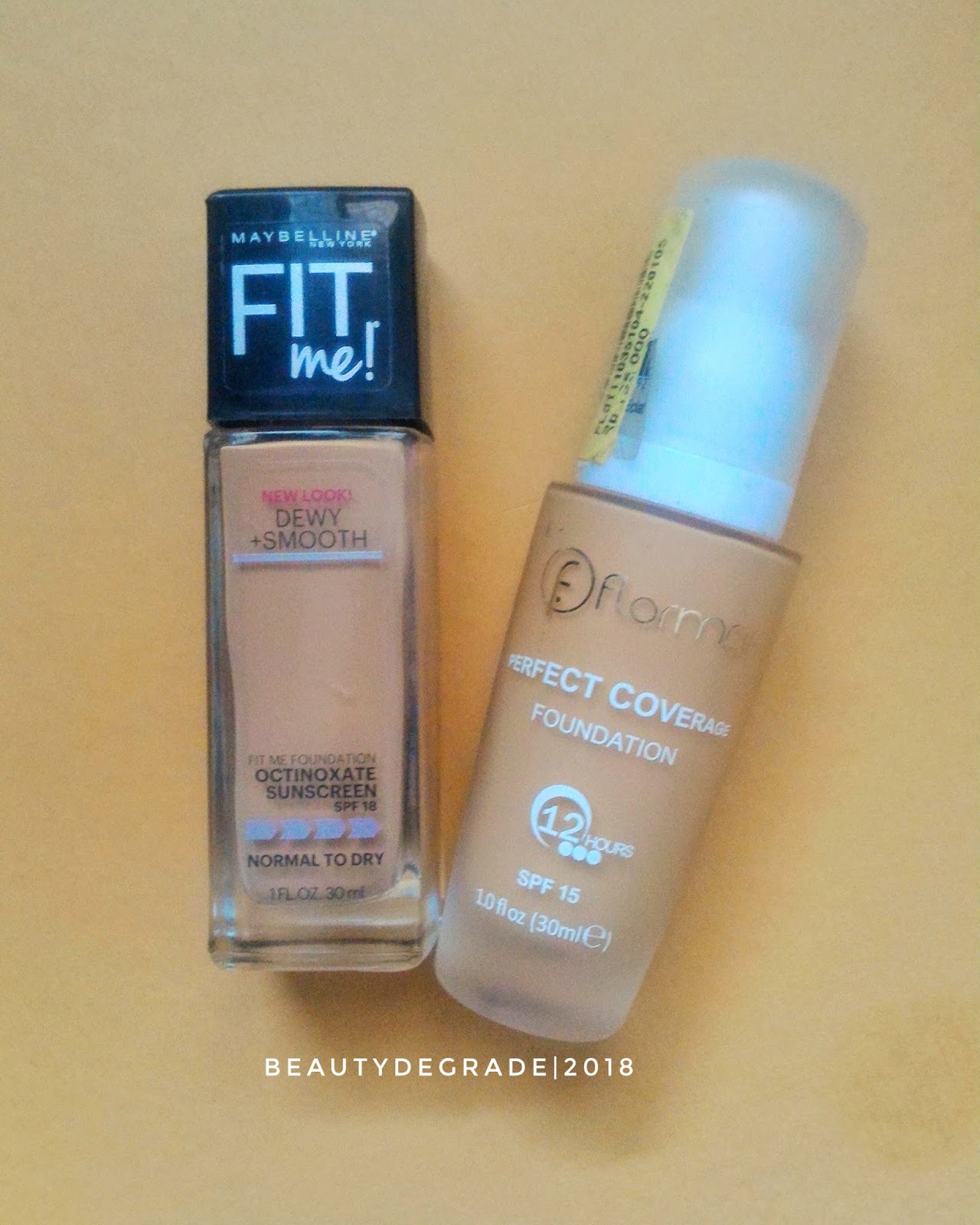 Maybelline Fit Me Dewy + Smooth and Flormar Perfect Coverage Foundation -  Beauty Dégradé