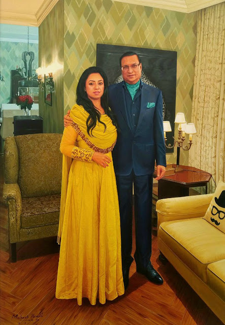 Ritu Dhawan with her husband Raja