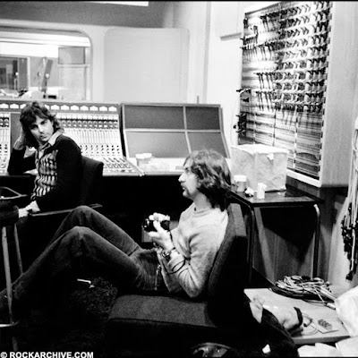 Nick Mason and Richard Wright in the studio