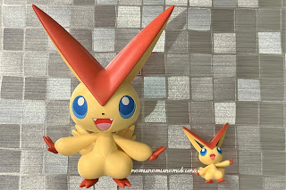 ポケプラ　ビクティニ　通常　限定　ミニ　サイズ　プラモデル　バンダイ　比較　Pokémon Plastic Model Pokepla Victini