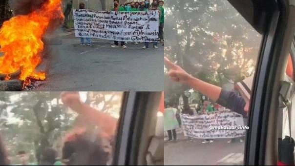 Heboh Ibu-Ibu Dukung Demo Mahasiswa di Makassar: Turunkan Harga Minyak, Jangan Berhenti, Nak!