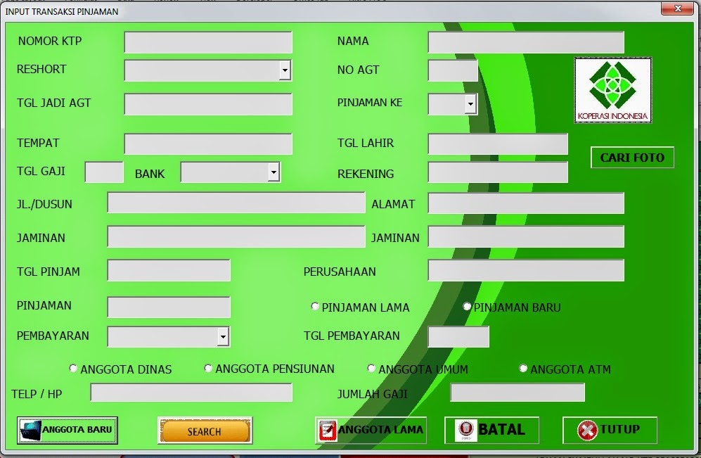 Contoh Laporan Keuangan Koperasi Simpan Pinjam Excel